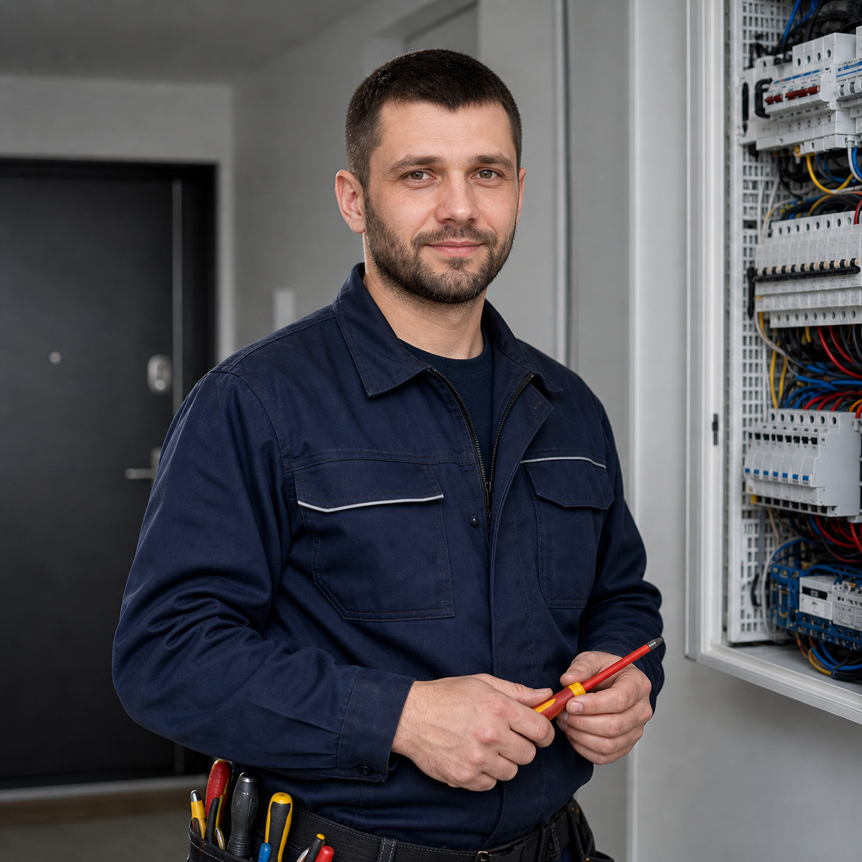 Реалистичное временное изображение электромонтера в Кишиневе